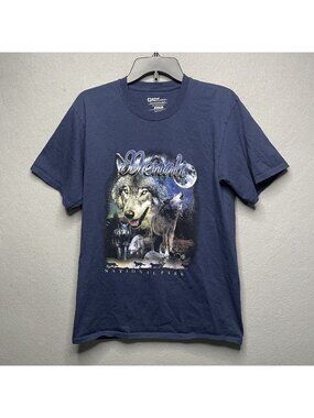Denali National Park Wolves Graphic T-Shirt Navy Medium National Park Foundation